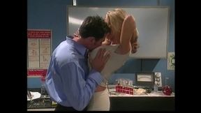 Beautiful Blonde with Big Tits Takes a Big Cock in the Lab with Cumshot