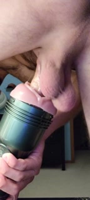 GIRTHYYYYGARYYY Creampies This Tight Fleshlight Pussy With His Big Wet Cock!!!