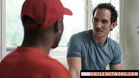 SayUncleNetwork.com - Twink stepson sucks black cock in a wild daddy bareback threeso