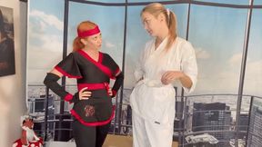 Karate Girl Vika vs Super Ninja Sunnie HAND OVER MOUTH HIDEF