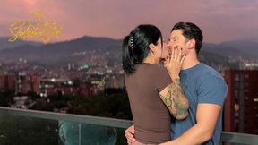 my colombian wife s first suggestion was to have sex in public on the balcony, and we did it! milf - salome gil