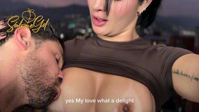 my colombian wife s first suggestion was to have sex in public on the balcony, and we did it! milf - salome gil