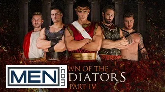 Malik Delgaty and Dom King Lead Muscular Bareback Orgy with Messy Cumshots