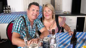 ”Big titted mature waitress fucking at the Oktoberfest”