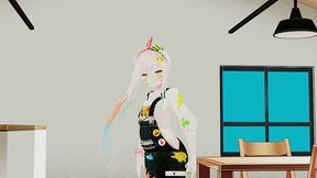 airani lofifteen hentai hololive vtuber undress dance cupid song mmd 3d yellow eyes