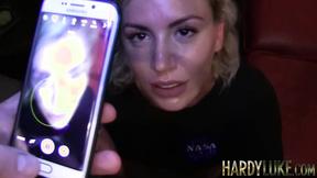 ”British tattooed blondie Yuffie doggystyle fucks before blowjob”