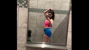 A little naughty pussy play at the gym