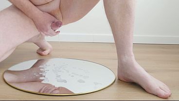 Big Cumshot Over Mirror