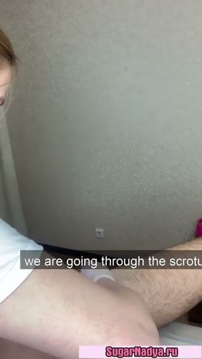 Very deep depilation of the penis to the client