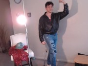 Maolo Does Intensive Workout Routine Striptease & Jerks Off! mm Wild!