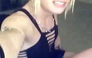 Posh blonde tranny on webcam