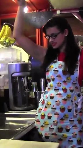 Emotional moment from &quot;Lesbian milf mentors the blonde by having kitchen sex with loads of fingering and pussy eating&quot;