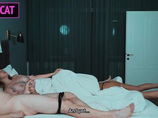 S6E2 Pt2: Step Sister Zlata Shine Come to Share Daybed for threesome Bang with Step Brother and Kisscat