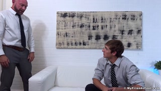 Logan N foot licked and worshipped by boss Killian Knox