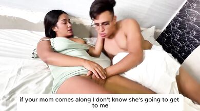 Curvy BBW Brunette Babysitter With Big Cock Having Rough Sex With Friend Son