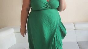 Older Woman Seduces and Unbuttons Her Clothes
