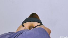 She gave me her ass to fuck with a huge black cock.