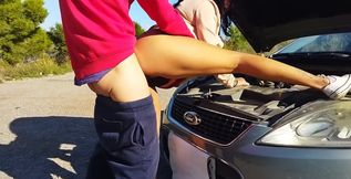 Dogging with lusty Spanish babe