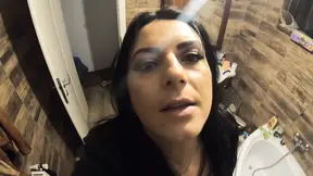 Slutty MILF talks dirty and shows off her wet peehole