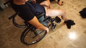 Dominant Babes Tease Bound Man in Wheelchair BDSM Threesome