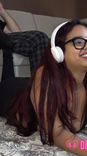 Shelby's Accidental Footjob - (dreamgirls in Socks)