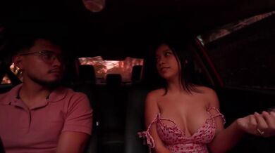 Latina Uber Driver Chokes Big Tits Brunette Amateur Couples Creampie
