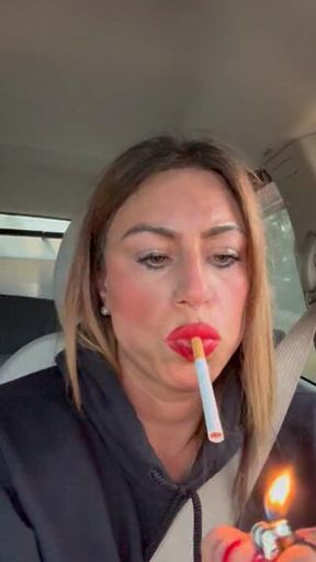 Truck ride cigarette
