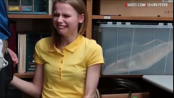 Skinny teen chick Catarina Petrov steal merchandise and gets her sweet pussy fucked in LP office