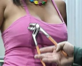 Hot brunette babe from Germany loves a double cumshot inside her mouth