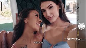 Cute Girl Fucks A Trans Babe To Make her Ex Jealous - Ameena Green, Zariah Aura | TSFixed