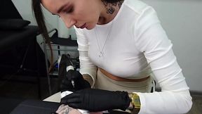 Naughty girl seduces and fucks her client right in a studio POV