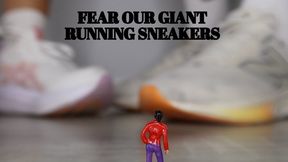 Fear our giant running sneakers - Mr and Mrs C