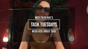 Miss Faith Rae humiliates her femdom slave with nasty ATM anal training