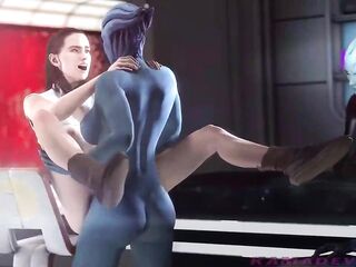 Rey gets pounded by liara (futa)