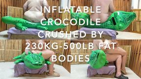 HUGE Inflatable Crocodile vs 230KG-500LB Fat Bodies