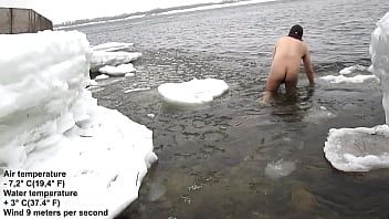 Swim with a long deep dildo (45 cm in ass) in WATER #2