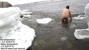 Swim with a long deep dildo (45 cm in ass) in WATER #2