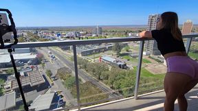 My Husband and I Had Fun in a Rented Apartment, Oral Sex on the Balcony Overlooking the Street, and Sex in the Bedroom.