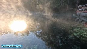 Carissa in the spring wearing a vintage wetsuit