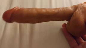 Trying out new thrusting dildo