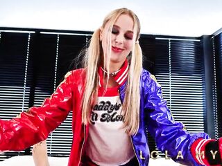 Sexy stepsister Lola Myluv! Ties her stepbrother to the couch as torture and screws him hard!!!