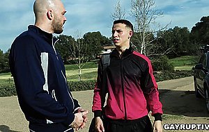 Reluctant Athlete Undergoes Anal Stimulation