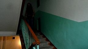 piss in jeans. mature milf urinates on the common stairs. public dirty fetish. amateur.