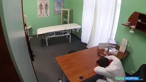Hot British tourist gets a massive facial at the fake hospital