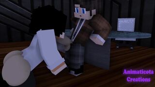 Homemade cartoon sex with my Chief - Rainbow sex in minecraft animation