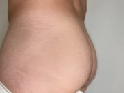 Macrophilia - ass kissing cum challange