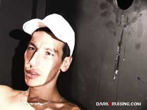 Cum Shower - Three Hung Studs at Glory Hole