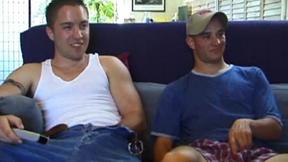 ”Curious Straight Boy Gay Threesome”