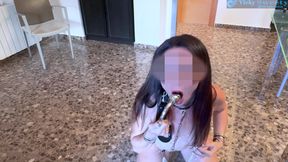 Obedient Slave with Anal Hook - Controlled Pleasure in a Real BDSM Scene
