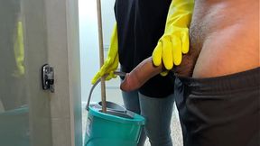 the hotel maid caught me masturbating and decided to help me - she gave me her pussy but didn't let me fuck her ass